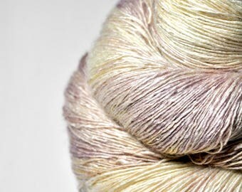 Faded field pansy OOAK - Tussah Silk Lace Yarn
