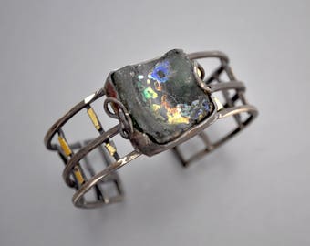 Strappy Cuff with Ancient Roman Glass