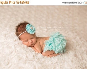 ON SALE Bloomer Set, bloomer with headband, baby bloomers, newborn bloomers, ruffle bloomers, newborn photo prop