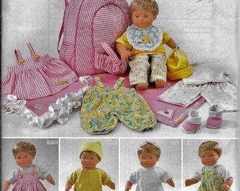 implicity 0383/1952 Fits 15 Inch Bitty Baby Twin Doll Clothes Carrier Backpack Sewing Pattern UNCUT