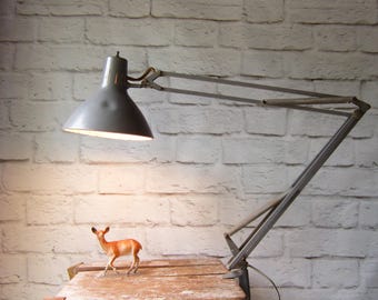 Gray Luxo Swing Arm Lamp with Original Clamp Industrial Lighting Portable Lamp Norway