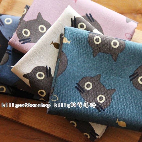 m135 Cats fabrics cotton linen fabrics Half Yard 5