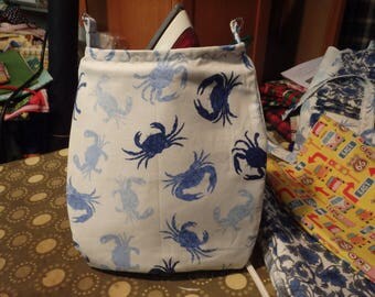 Blue Crab Bag, Denim Cross-Body Purse, Crab Purse, Ramona Hipster Bag, Denim Purse, Maryland Blue Crabs, Blue Purse, Gifts for Teens