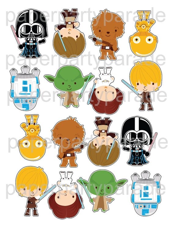 star wars diy printable cupcake toppers birthday party