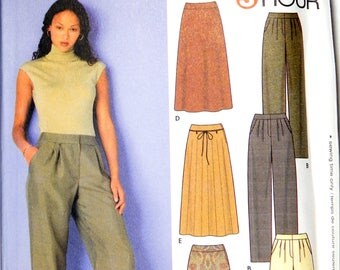 Supplies Pattern Womens Pants Skirt Size 16 28 20 22 Simplicity 9479