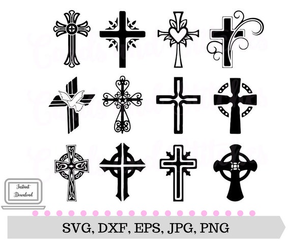 Crosses SVG Decorative Crosses Digital Cutting File