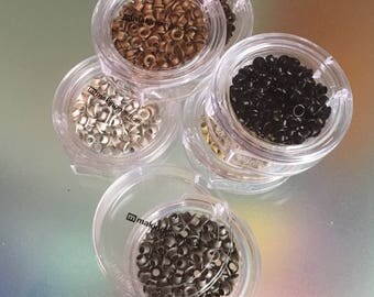 600 Eyelets / Grommets 1/8" size / lot of six sets / neutral colors / Memory Makers / destash / scrapbooking / decorative fasteners