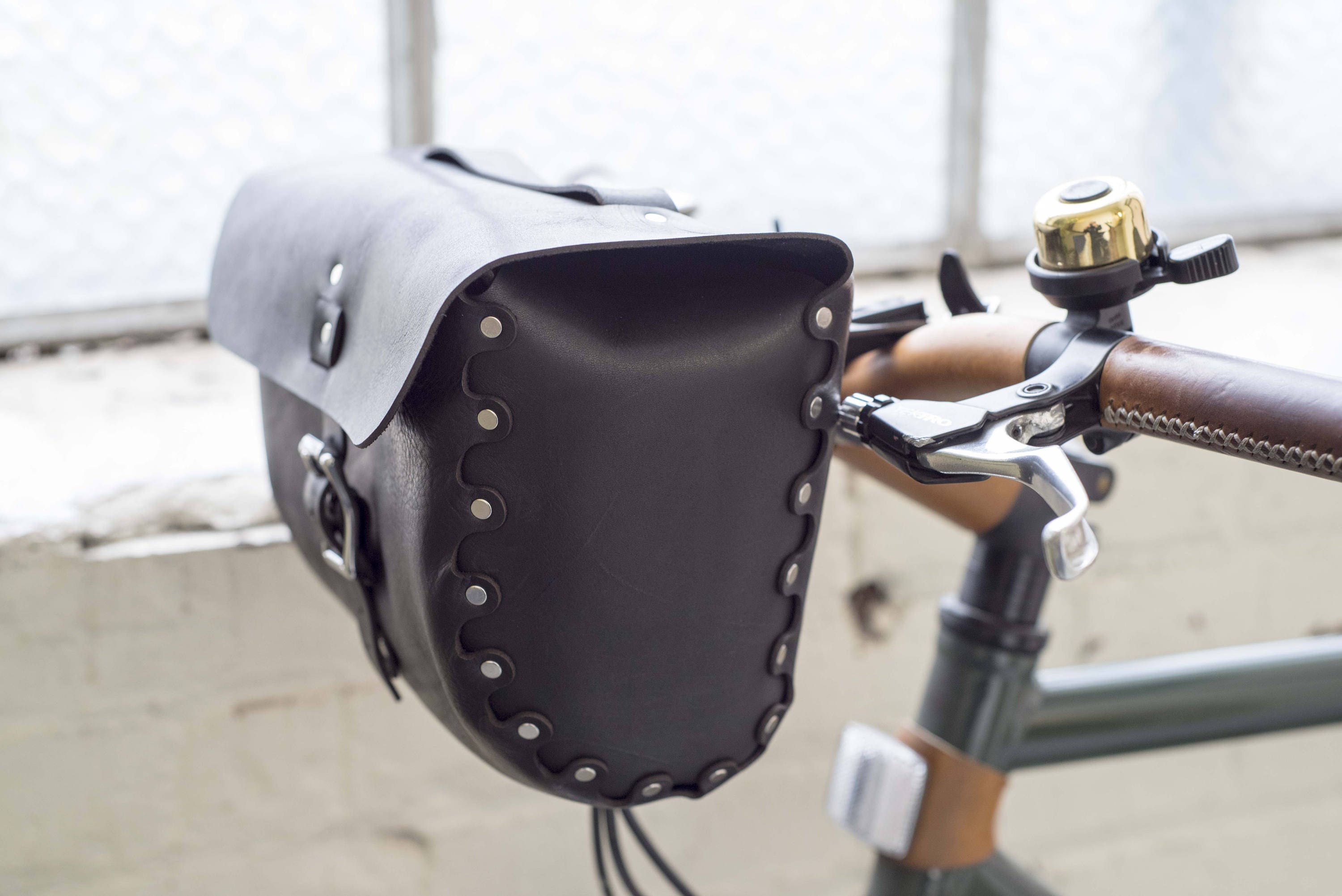 Leather Bicycle Tool Bag Crossbar Bag Bike Seat Bag Saddle