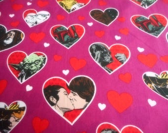 Brand New Star Wars Valentine Fabric 100% Cotton 36 Inches x 44 inches