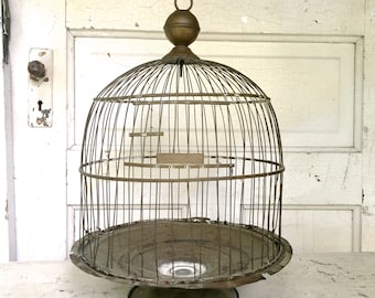 Antique Birdcage Hendryx Brass Domed Bee Hive