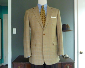 Brooks Brothers 100% Wool Multicolored Micro-Houndstooth Check Trad / Ivy League Sport Coat Jacket Sz 42 L. Made in ITALY.
