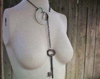 Game of Thrones Sansa Stark inspired skeleton key necklace, Repurposed/Upcycled Jewelry, Recycled/Handmade, Free USA shipping,Made in USA/MI