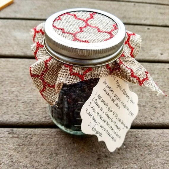 DIY Mason Jar Elderberry Syrup Gift Certified Organic