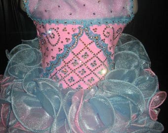 Girls Medium Glitz Toddler Pageant Dress