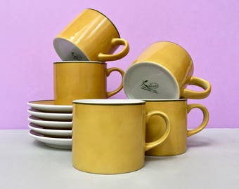 Schmid Kreglinger 'Kelco' Lagardo Tackett-designed cup/saucers, set of five