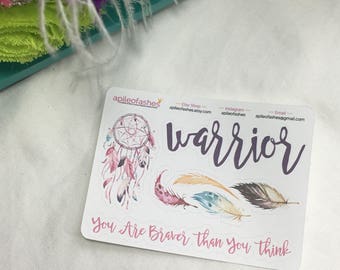 Warrior Sampler Stickers, Bible Stickers, Bible Journaling Stickers, Planner Stickers, Tab Stickers, Prayer Journa