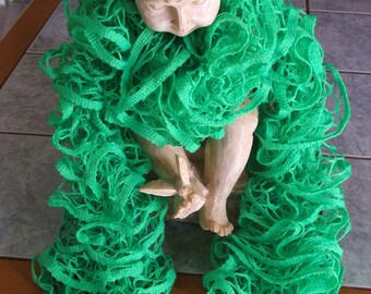 Handmade ruffle scarf - green - nets-