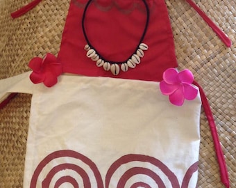 Baby Moana Set/Costume. Baby Moana Inspired Set. 1 Top & 1 Little Sarong Or Necklace, Flower Or Full Set. Babies, Toddlers, Birthday Party.