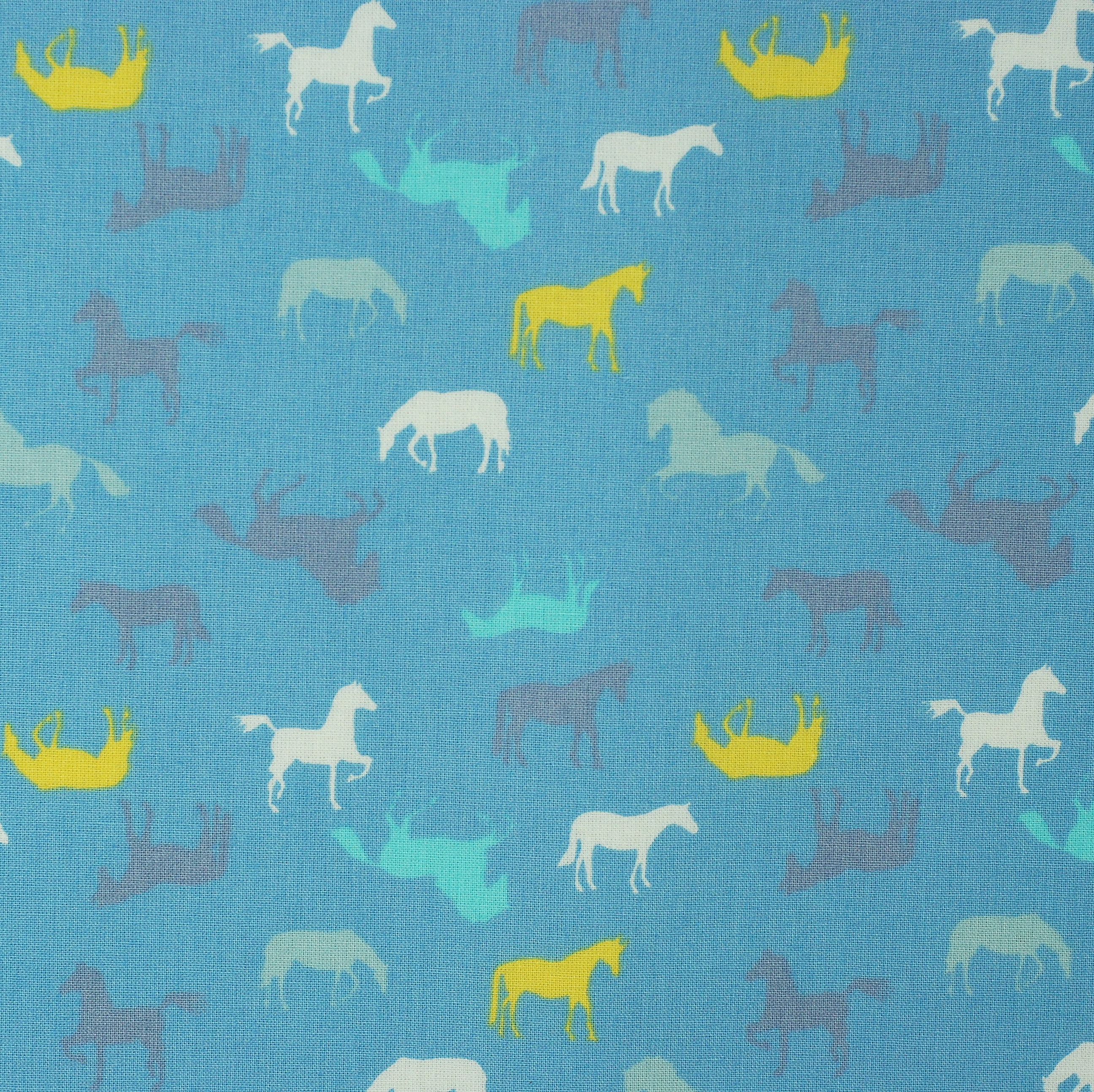 Farm Yard fabric bundle - 100% cotton - denim blue Barn ...