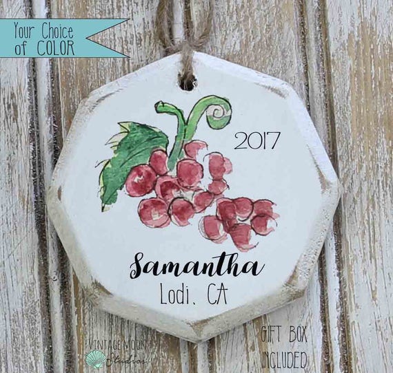Lodi wine ornament Lodi gift Lodi ornament wine lover