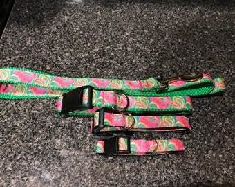 Pink Swirls Dog Collar