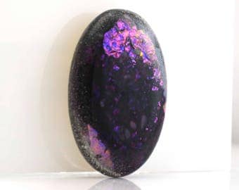 Dichroic Purple Handmade Glass Lampwork Glass Cabochon