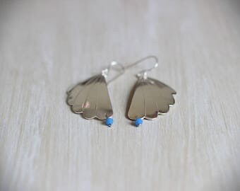 Silver plated Shell Stud Earrings