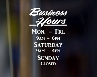 Custom Vinyl Decal Door Store Business Restaurant Barber
