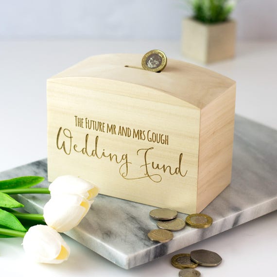 Wedding Money Box Wedding Fund Personalised Money Box