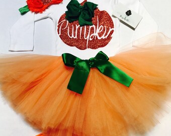 Baby girl Halloween costume / Girls Halloween costume / Pumpkin Halloween Costume / Pumpkin Costume/ Halloween outfit / My first Halloween