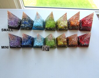Orgone Pyramids Mini / Small Orgon Resin Nubian Golden Ratio / Ring Holders