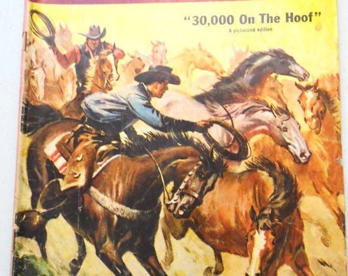 ON SALE! Vintage Zane Grey Comic Book, "30,000 On The Hoof" - Vol 1, No. 34-June-Aug, 1957 - Dell Comics