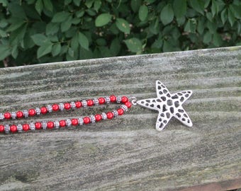 Starfish Jewelry,Beach Necklace, Starfish Necklace, Starfish, Silver Starfish, Sea Necklace,Beach Wedding,Starfish charm, Charm necklace,