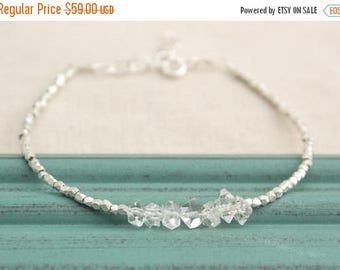 Close Out Sale Sterling Silver Herkimer Diamond Bracelet