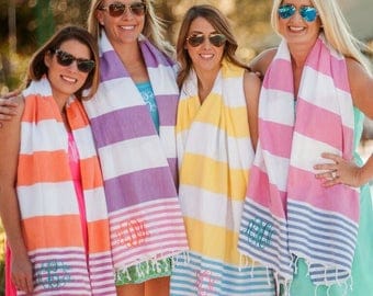 Turkish Towel - Monogram - Turkish Towels - Beach