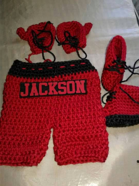 Crochet newborn boxer shorts set boxer Halloween costume