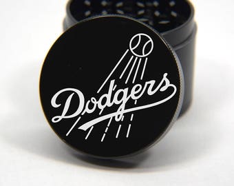 Laser Engraved Herb Grinder - LA Dodgers Logo Design 4 Piece Grinder #ST102