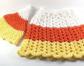 Baby Halloween Costumes Girl- Candy Corn- Toddler Halloween Costume Girl- Kids Fall Outfits- Baby Poncho- Candy Corn Hat- Halloween Hat
