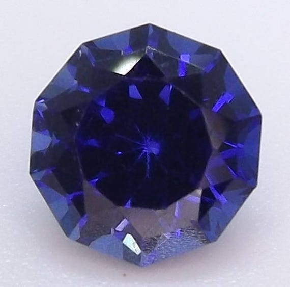 Blue Sapphire Lab created corundum Decagon cut 8x8mm. LAB ...
