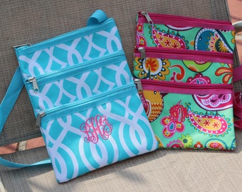 Crossbody Handbag/ Monogrammed / NEW BRIGHT Summer Prints!