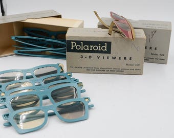 Lot Of Vintage Polaroid Black-And-White 3D-Viewing Glasses