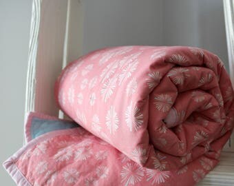 Tribal Southwest Baby Quilt, Baby Quilts Handmade, Baby Girl Quilt, Aztec Baby Quilt, Tribal Baby Quilt, Pink Quilt, Turquoise Minky