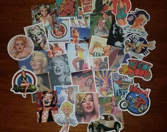 Retro Style & Marilyn Monroe Sticker Bomb Sticker Pack
