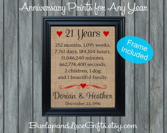 21 years of marriage | Etsy