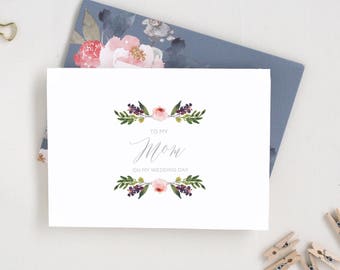 To My Mom on My Wedding Day Card. To My Dad Card. On Our Wedding Day. Mother of the Bride Card. From the Bride and Groom From the Bride Card