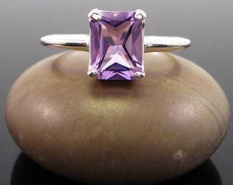 genuine amethyst ring, Amethyst Ring silver, amethyst sterling silver 925 ring, amethyst, ring size 3 4 5 6 7 8 9 10 11 12 13 women rings