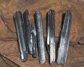Natural Stibnite Crystals, Stibnite, Metallic Stibnite, 2 to 2.25 inches
