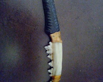 Native American style knife blade Obsidian