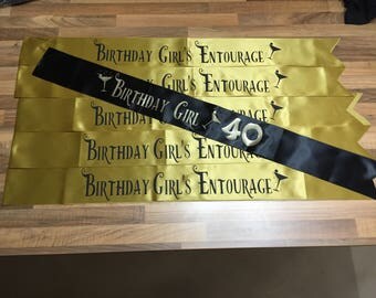 Birthday sash, 40th birthday sash, 50th birthday sash, 30th birthday sash, 18th birthday sash, 21st birthday sash, party sash, party banner