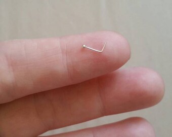 Sterling Silver Super Tiny Nose Studs, Small nose ball studs, 26g thin gauge nose bone, 1mm nose studs, Seamless piercing, 3pc. pack, Custom
